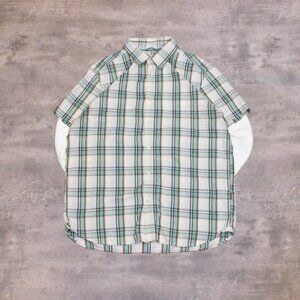 VTG Y2K 2000's 00's The North Face Blue & Yellow Casual Plaid Checkered Shirt